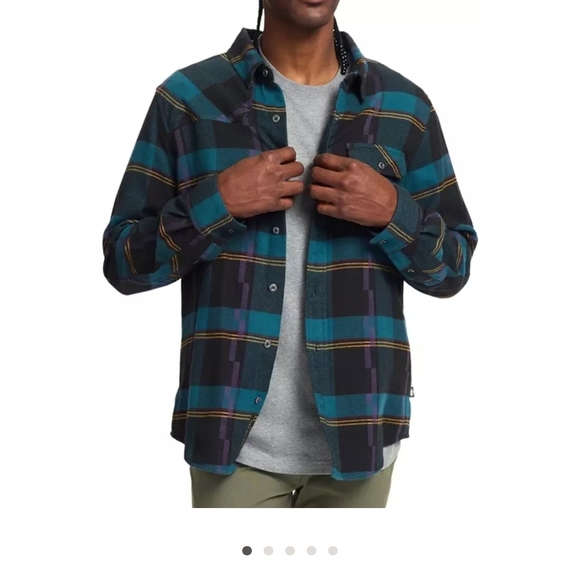 Howler Brothers Other - Howler Brothers Harker's Long Sleeve Plaid Flannel Medium Blue Purlpe Black